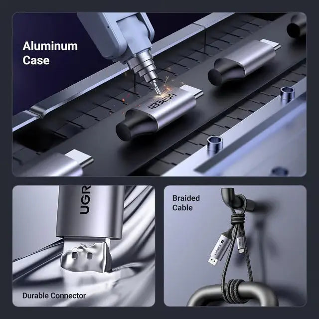 UGREEN USB-C to DisplayPort 1.4 Cable 8K 60Hz / 4K 240Hz, Braided, 2m (25158)