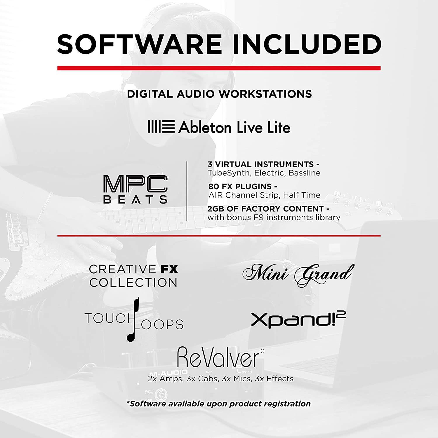 M-Audio AIR 192|4 | 2-In 2-Out USB Audio Interface with Recording Software from ProTools & Ableton Live, Plus Studio-Grade FX & Virtual Instruments - Golchha Computers