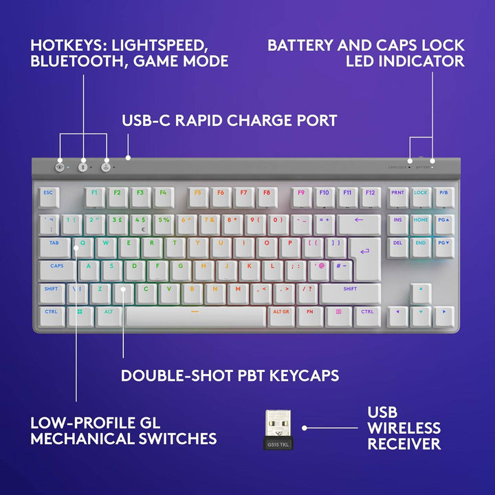 Logitech G515 Lightspeed TKL Wireless Gaming Keyboard - Golchha Computers