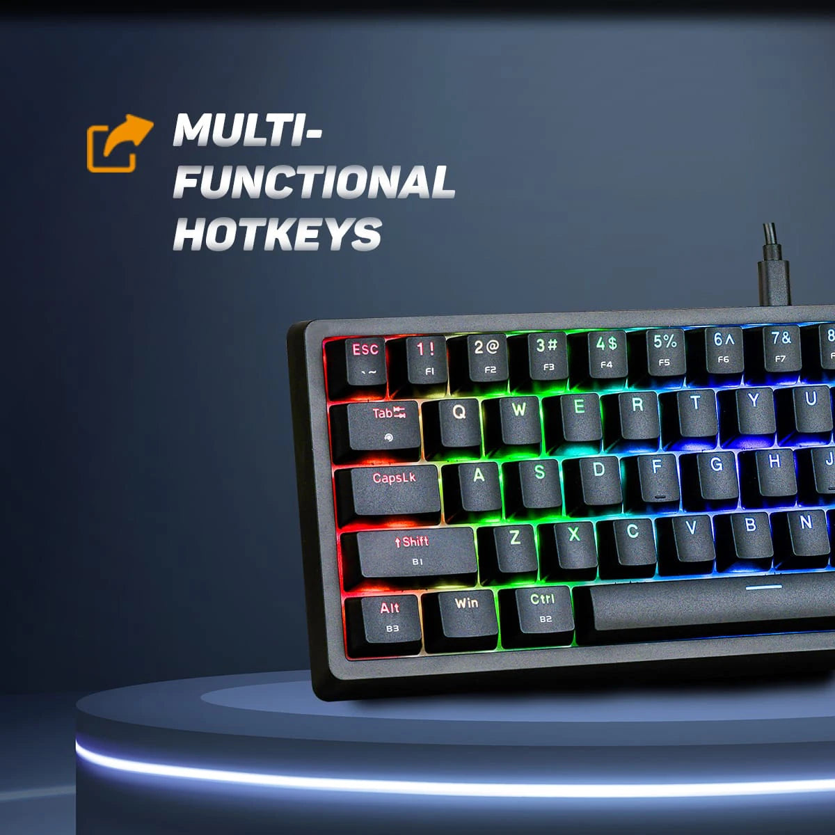 Cosmic Byte CB-GK-33 Astra Hot-Swappable Mechanical Wired & Bluetooth Keyboard with Per Key RGB and Software 4 - GOLCHHA COMPUTERS 