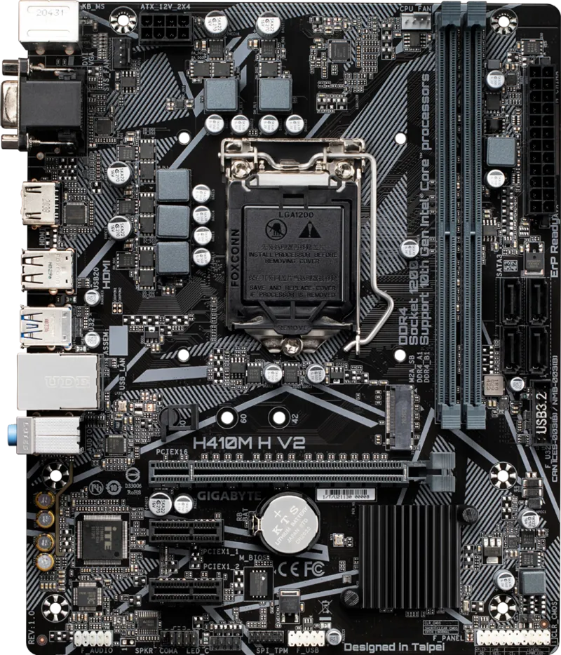 Gigabyte H410M H V2 MicroATX DDR4 Intel Motherboard