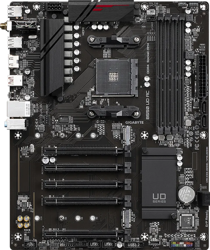 GIGABYTE B550 UD AC (Rev. 1.2) DDR4 ATX Motherboard (AMD AM4)