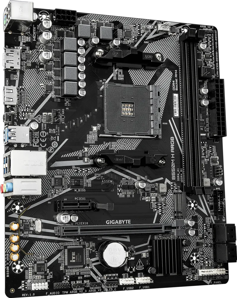 GIGABYTE B550M H ARGB AMD AM4 DDR4 MOTHERBOARD