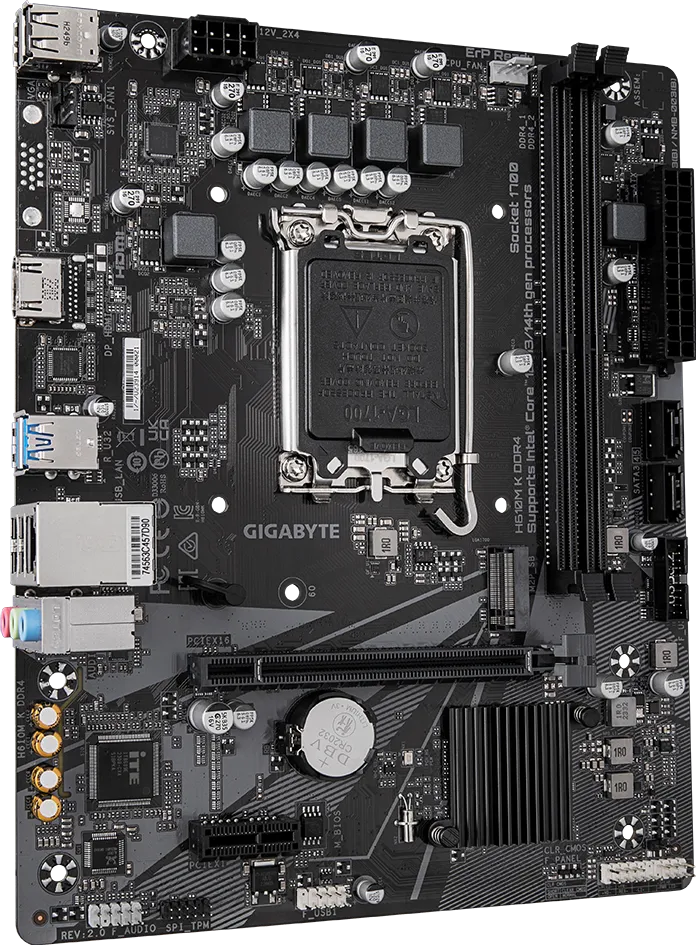 GIGABYTE H610M K DDR4 (Rev. 2.0) Micro-ATX Motherboard (Intel LGA1700)