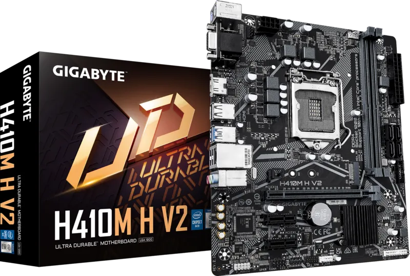 GIGABYTE H410M H V2 (Rev. 2.1) DDR4 Micro-ATX Motherboard (Intel LGA1200)