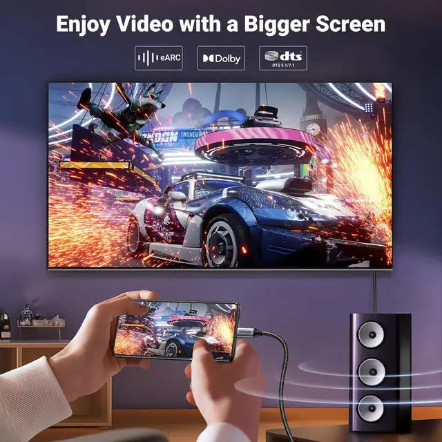 UGREEN USB-C to DisplayPort 1.4 Cable 8K 60Hz / 4K 240Hz, Braided, 2m (25158)