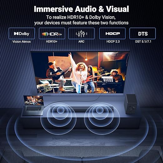 UGREEN USB-C to HDMI 2.1 Cable 8K 60Hz / 4K 240Hz, HDR, 1m (35596)