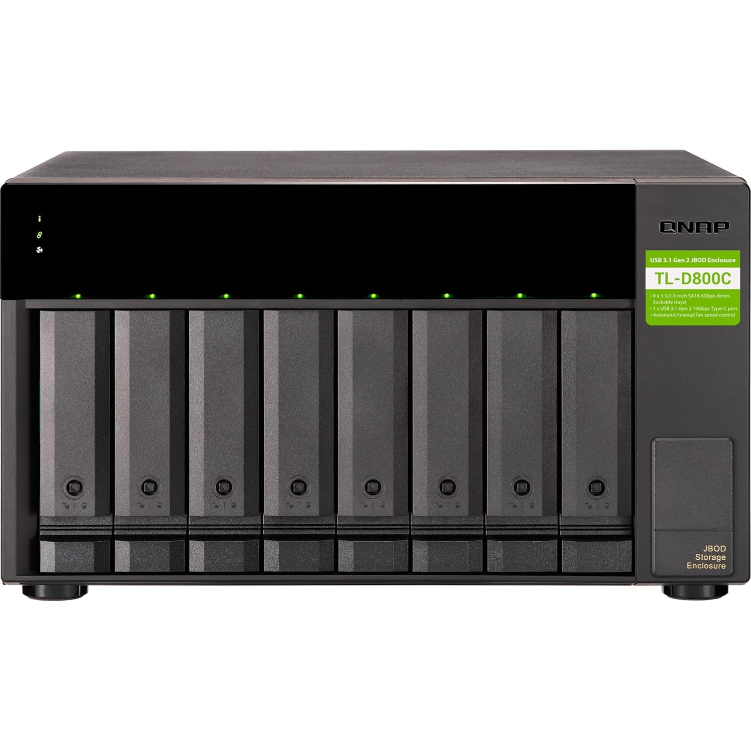 QNAP TL-D800C (USB) 8-Bay USB 3.2 Gen2 Type-C high-capacity JBOD storage enclosure