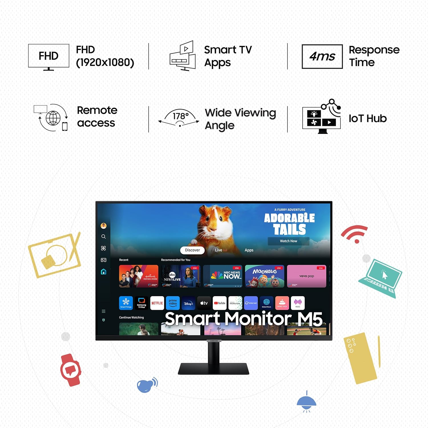 Samsung 80 cm (32) M5 FHD Smart Monitor with Smart TV experience