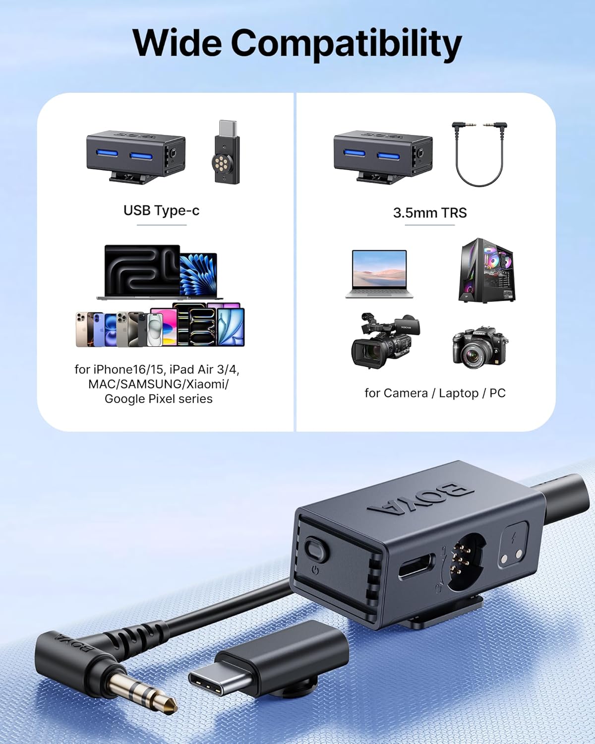 BOYALINK 3 AI-Powered Button-Sized Wireless Microphone