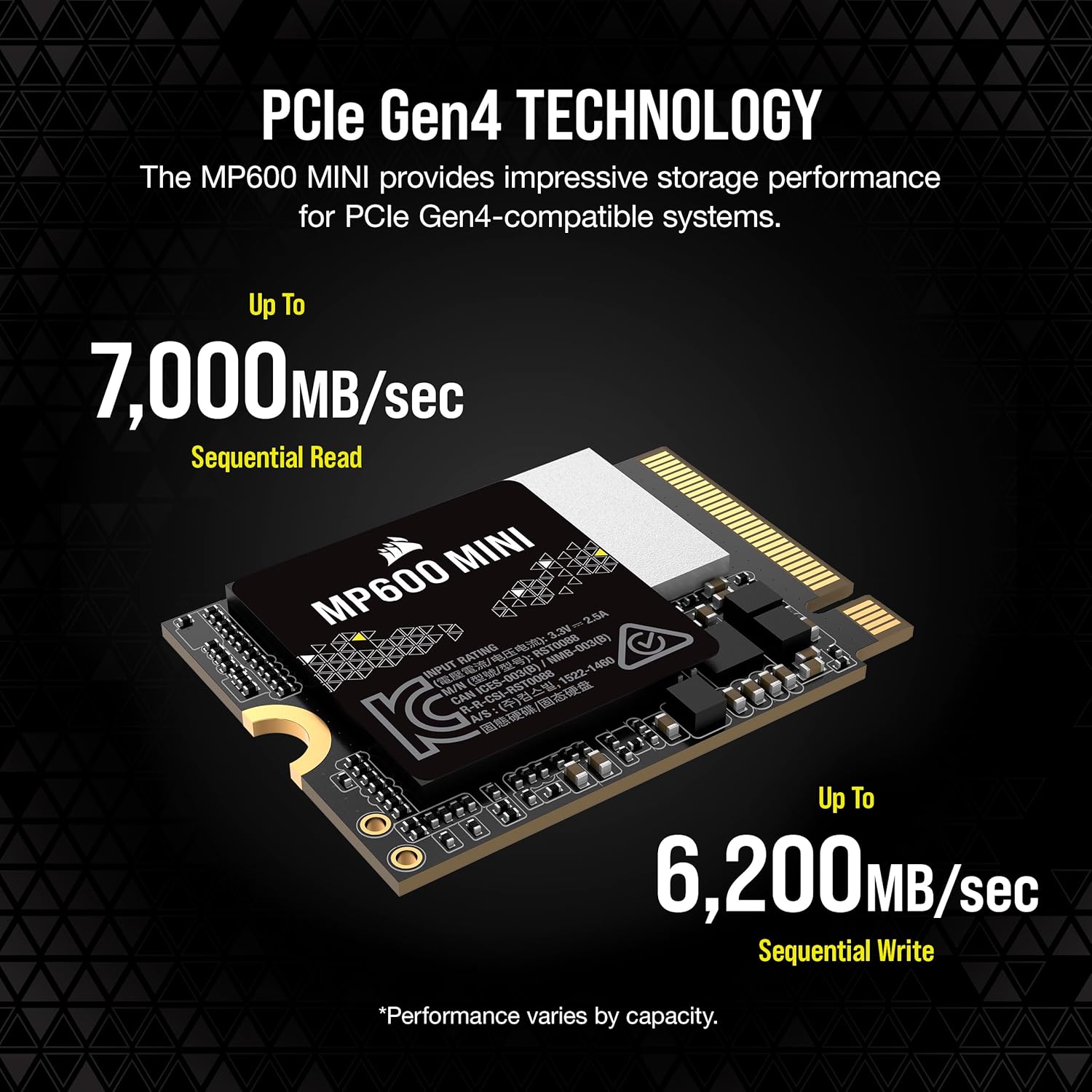Corsair MP600 MINI 1TB PCIe 4.0 x4 NVMe M.2 SSD – M.2 2230 – Up to 7,000MB/sec Read - GOLCHHA COMPUTERS 