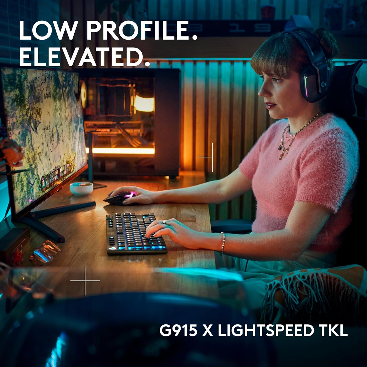 Logitech G915 X Lightspeed TKL Low-Profile Wireless Gaming Keyboard - GOLCHHA COMPUTERS 