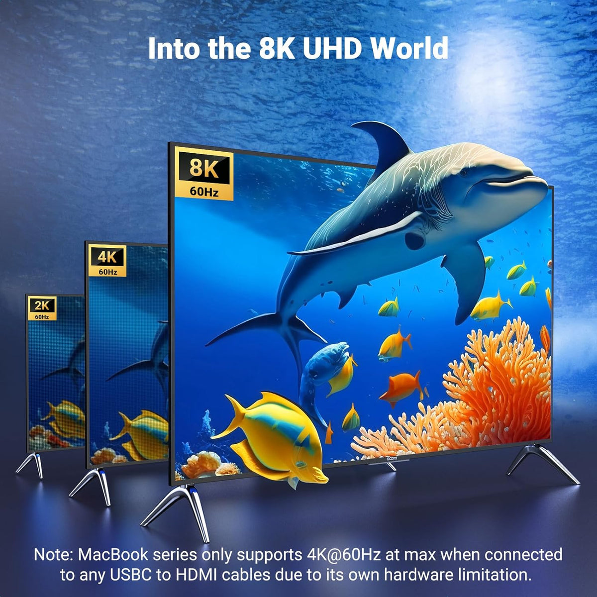 UGREEN 1M USB C to HDMI 2.1 Cable 8K@60Hz 4K@240/144/120Hz Type C Thunderbolt 4 (35596)