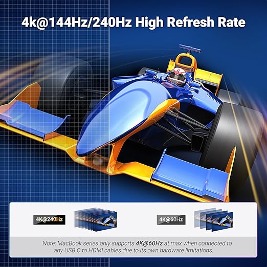 UGREEN USB-C to HDMI 2.1 Cable 8K 60Hz / 4K 240Hz, HDR, 1m (35596)