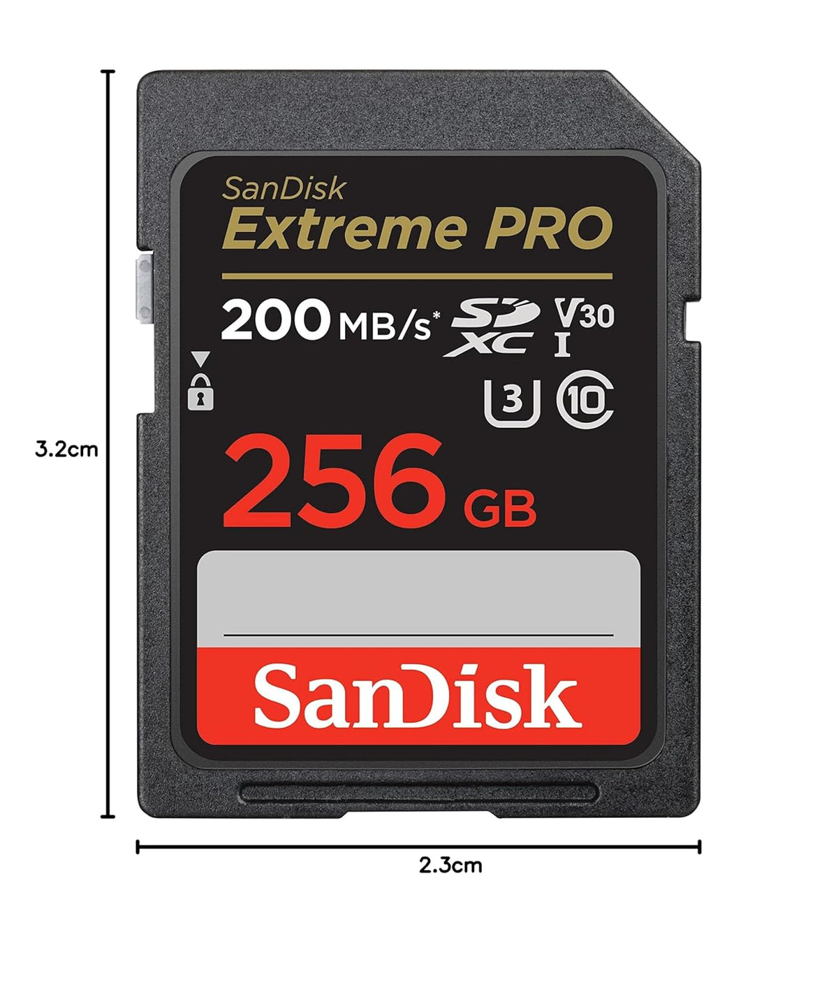 SanDisk Extreme Pro SD UHS I 256GB Card for 4K Video for DSLR and Mirrorless Cameras 200MB/s Read & 140MB/s Write
