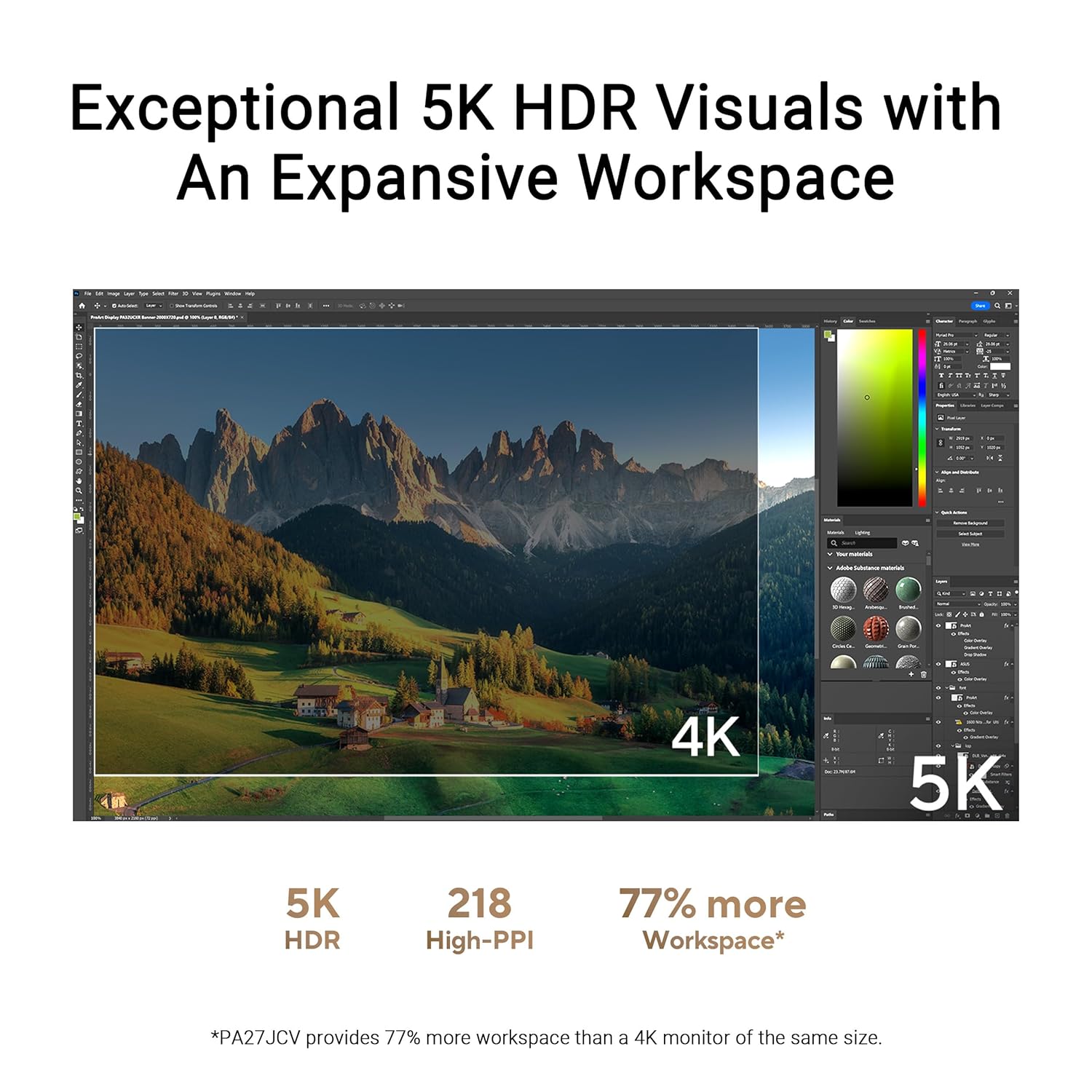ASUS ProArt Display 27” 5K 60Hz (PA27JCV) HDR Professional Monitor - GOLCHHA COMPUTERS 