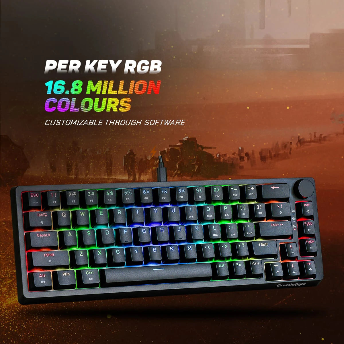 Cosmic Byte CB-GK-33 Astra Hot-Swappable Mechanical Wired & Bluetooth Keyboard with Per Key RGB and Software 4 - GOLCHHA COMPUTERS 