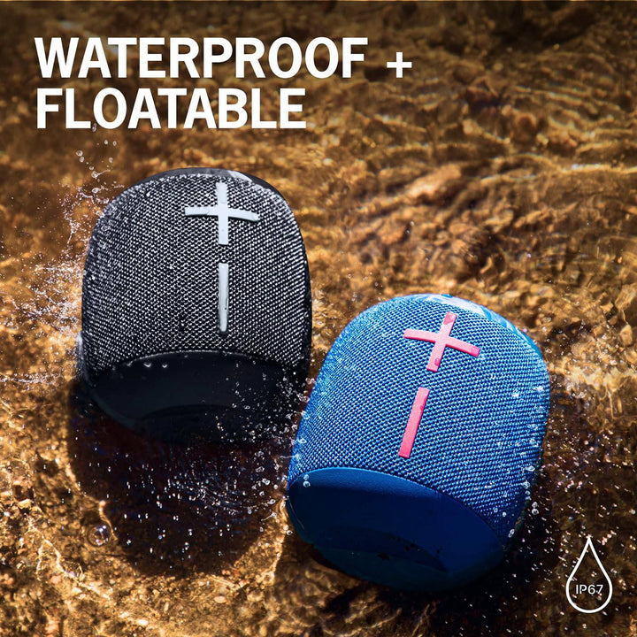 Ultimate Ears WONDERBOOM 3, Small Portable Wireless Bluetooth Speaker, Big Bass 360-Degree Sound for Outdoors, Waterproof, Dustproof IP67, Floatable, 40 m Range - Black - Golchha Computers