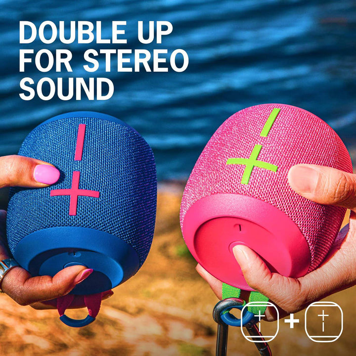 Ultimate Ears WONDERBOOM 3, Small Portable Wireless Bluetooth Speaker, Big Bass 360-Degree Sound for Outdoors, Waterproof, Dustproof IP67, Floatable, 40 m Range - Black - Golchha Computers