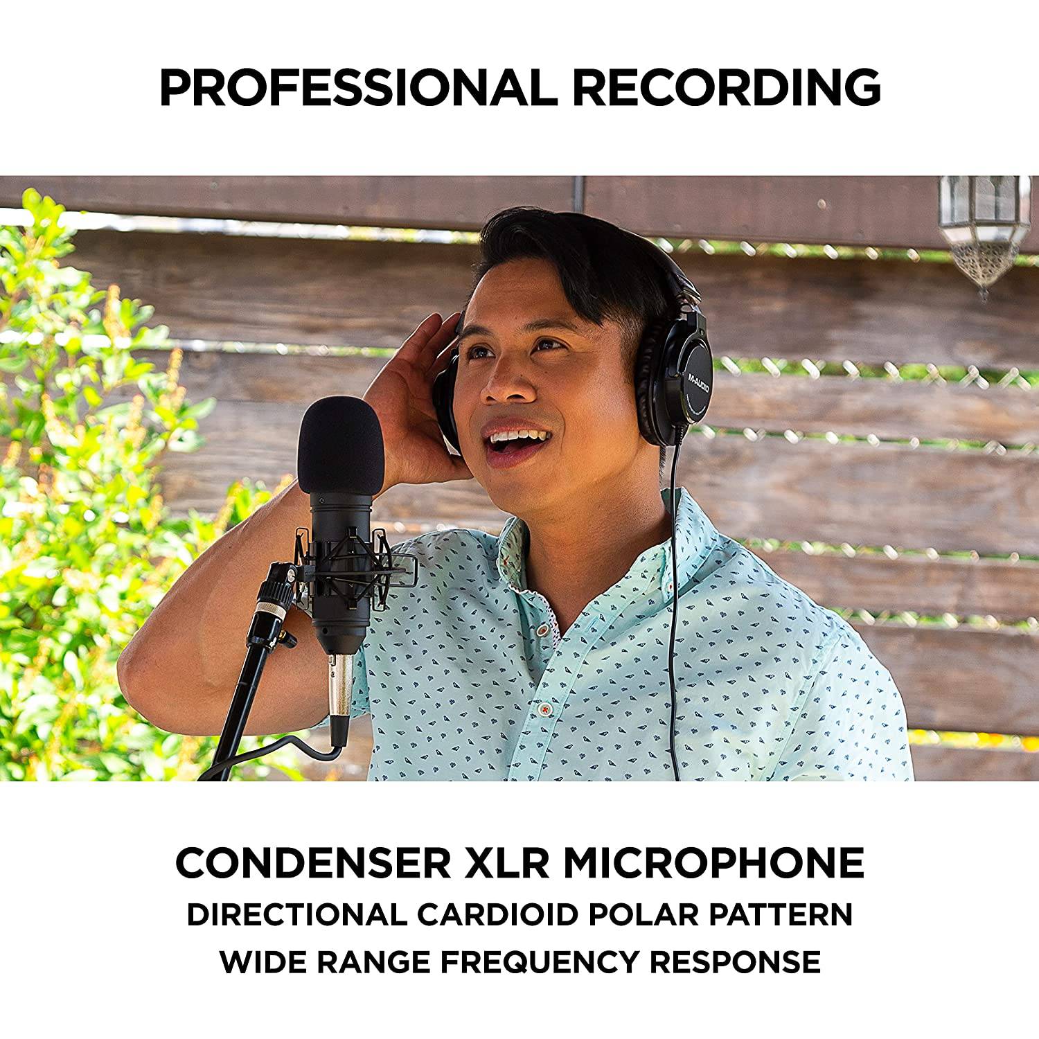 4 Vocal Studio Pro -Complete Recording  kit -2-In/2-Out USB Audio Interface with Condenser Microphone, Shockmount, XLR Cable, Headphone