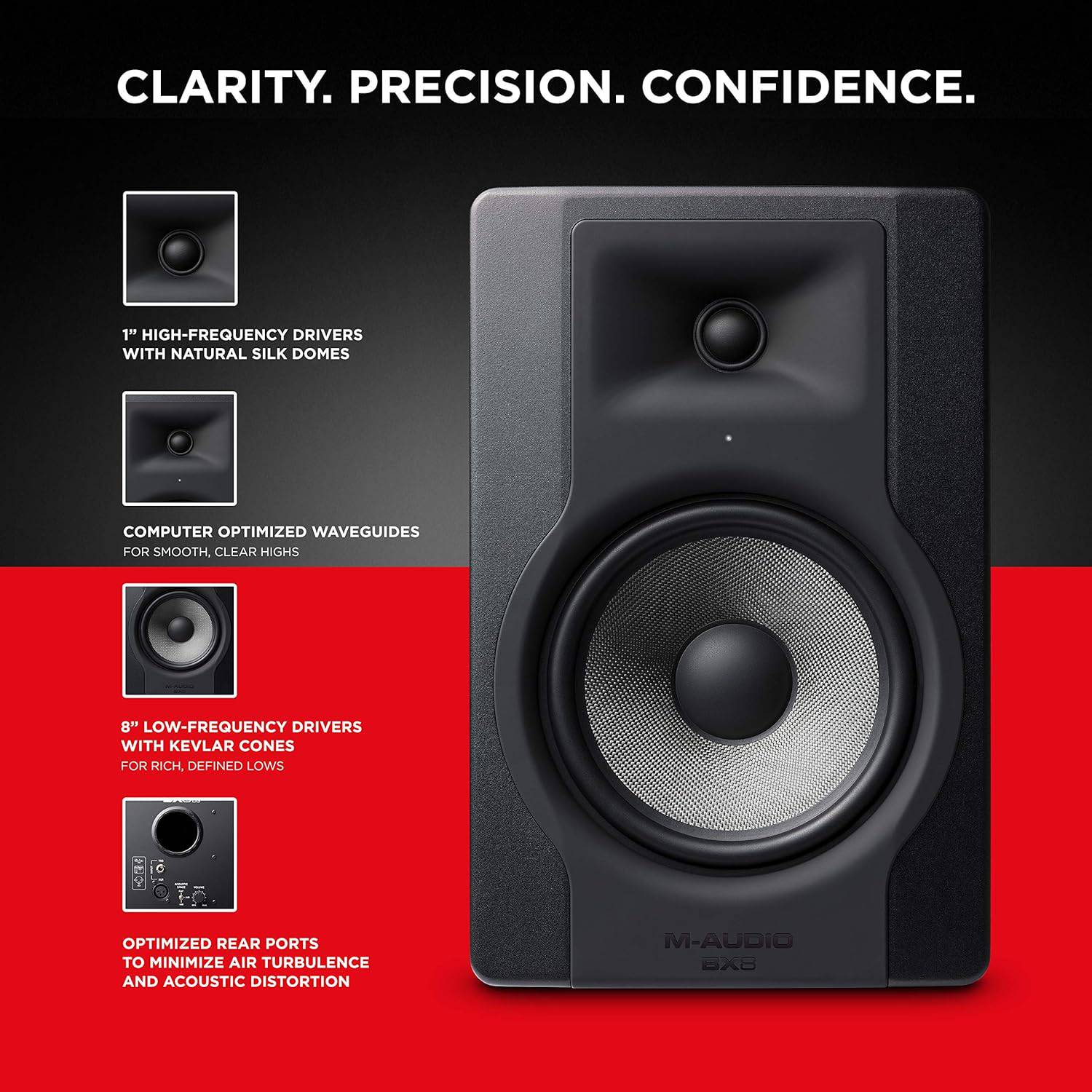 M-Audio BX8-D3 8-Inch Powered Studio Reference Monitor - Golchha Computers