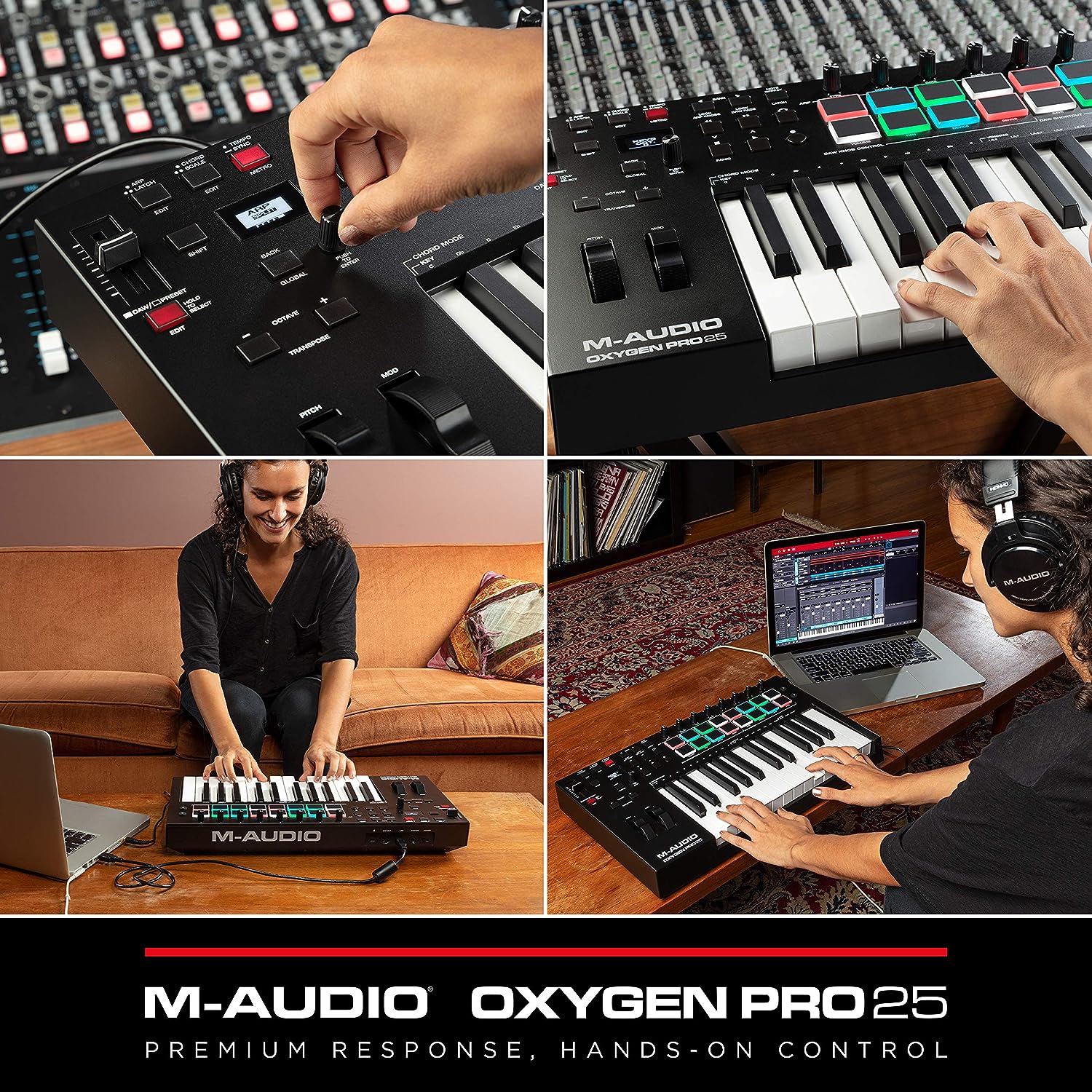 M-Audio Oxygen Pro 25 Powerful, 25-key USB powered MIDI controller with Smart Controls and Auto-mapping