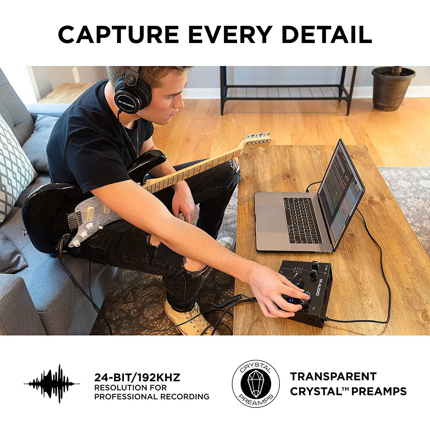 M-Audio AIR 192|4 | 2-In 2-Out USB Audio Interface with Recording Software from ProTools & Ableton Live, Plus Studio-Grade FX & Virtual Instruments - Golchha Computers