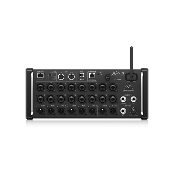 Behringer X Air XR18 18-Channel, 12-Bus Digital Mixer for iPad/Android Tablets with 16 Programmable Midas Preamps, Integrated WiFi Module and Multi-Channel USB Audio Interface