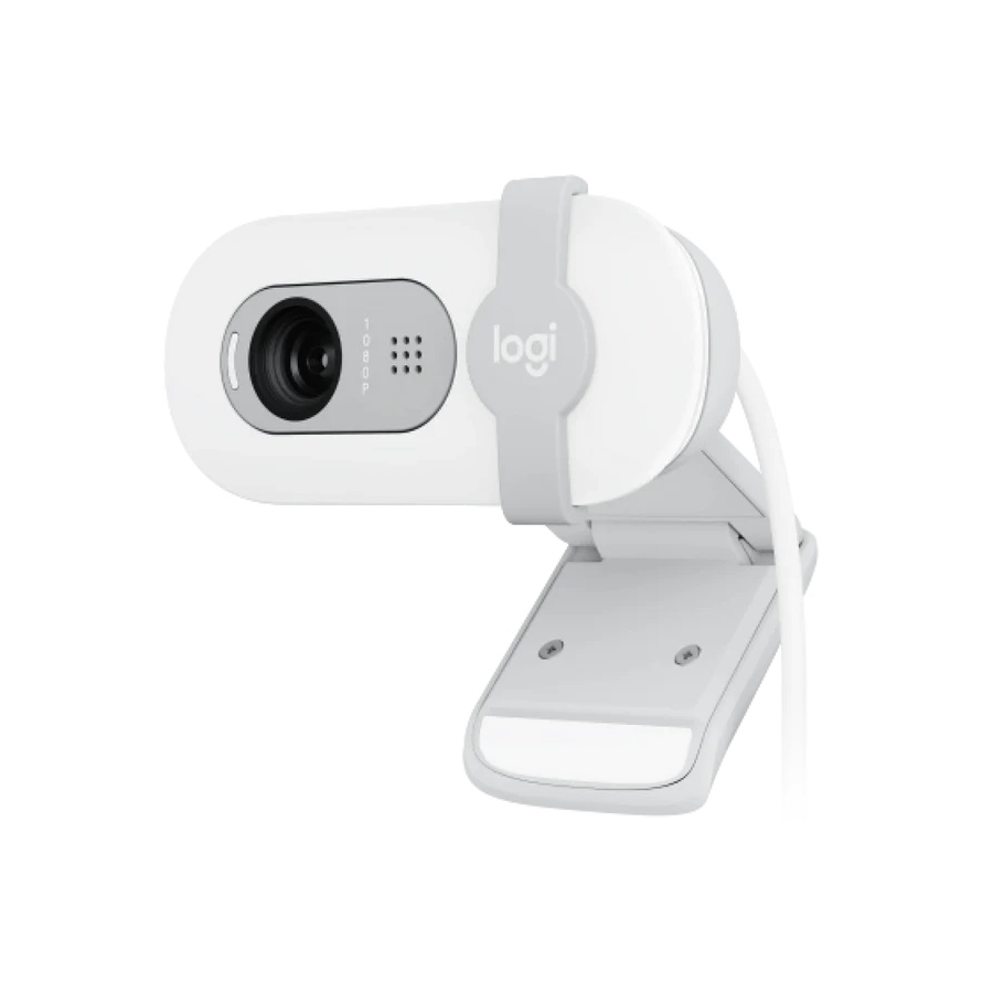 Logitech  BRIO 100 Full HD 1080p webcam with auto-light balance, integrated privacy shutter, and built-in mic. - Golchha Computers