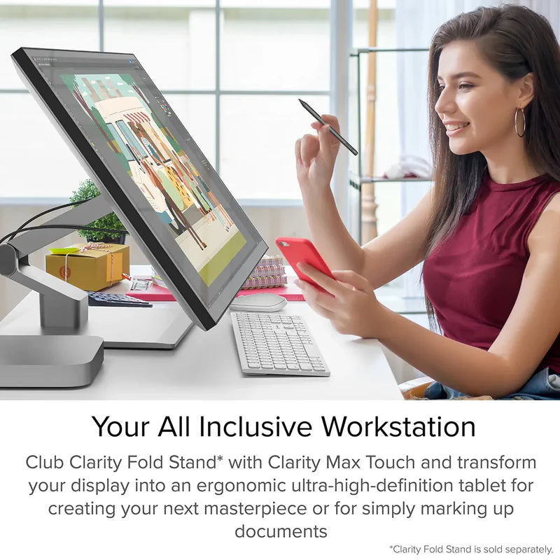 Alogic Clarity Max Touch 32" UHD 4K Monitor with USB-C Power Delivery, Webcam and Touch Screen - GOLCHHA COMPUTERS 