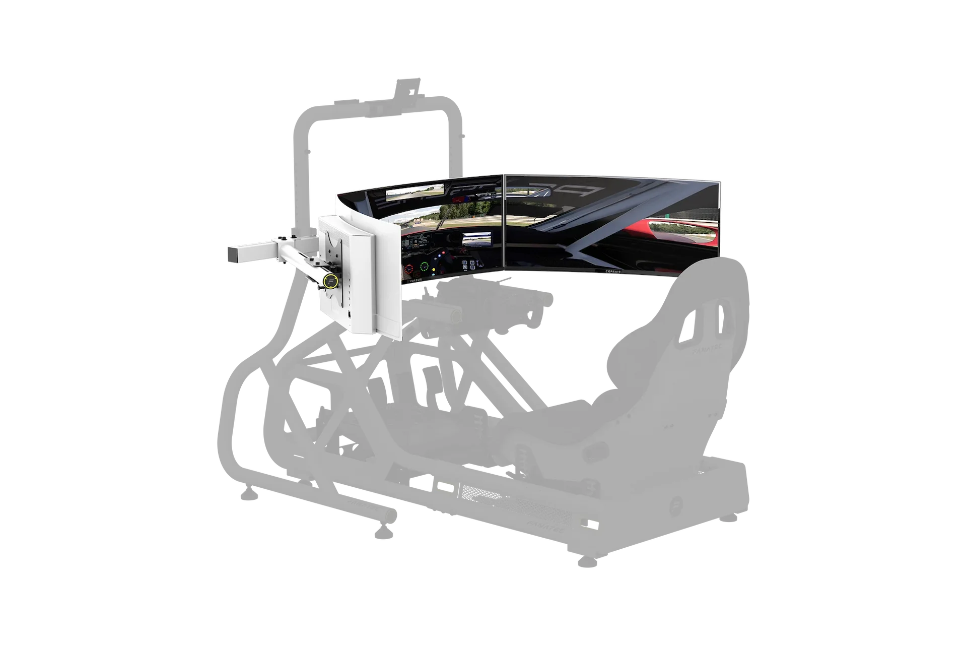 Fanatec GT Cockpit Triple Monitor Expansion Kit (white)