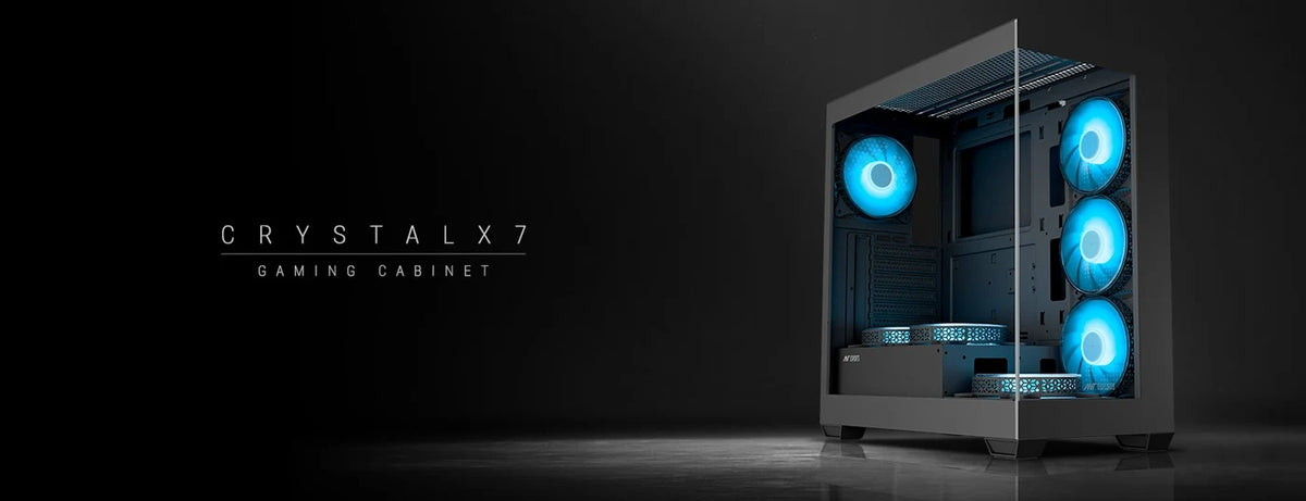 Ant Esports Crystal X7 ATX PC Case (Black)