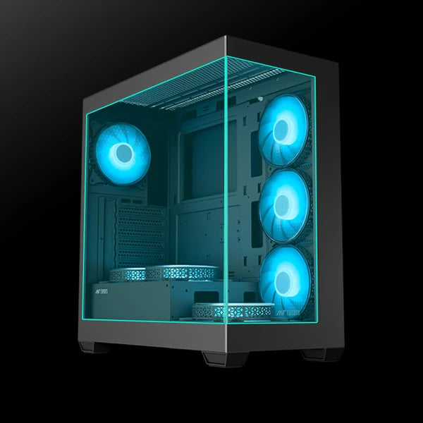 Ant Esports Crystal X7 ATX PC Case (Black)