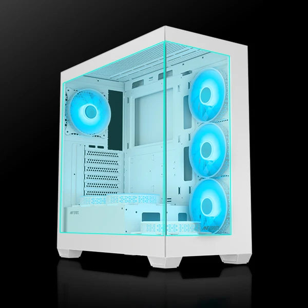 Ant Esports Crystal X7 ATX PC Case (White)