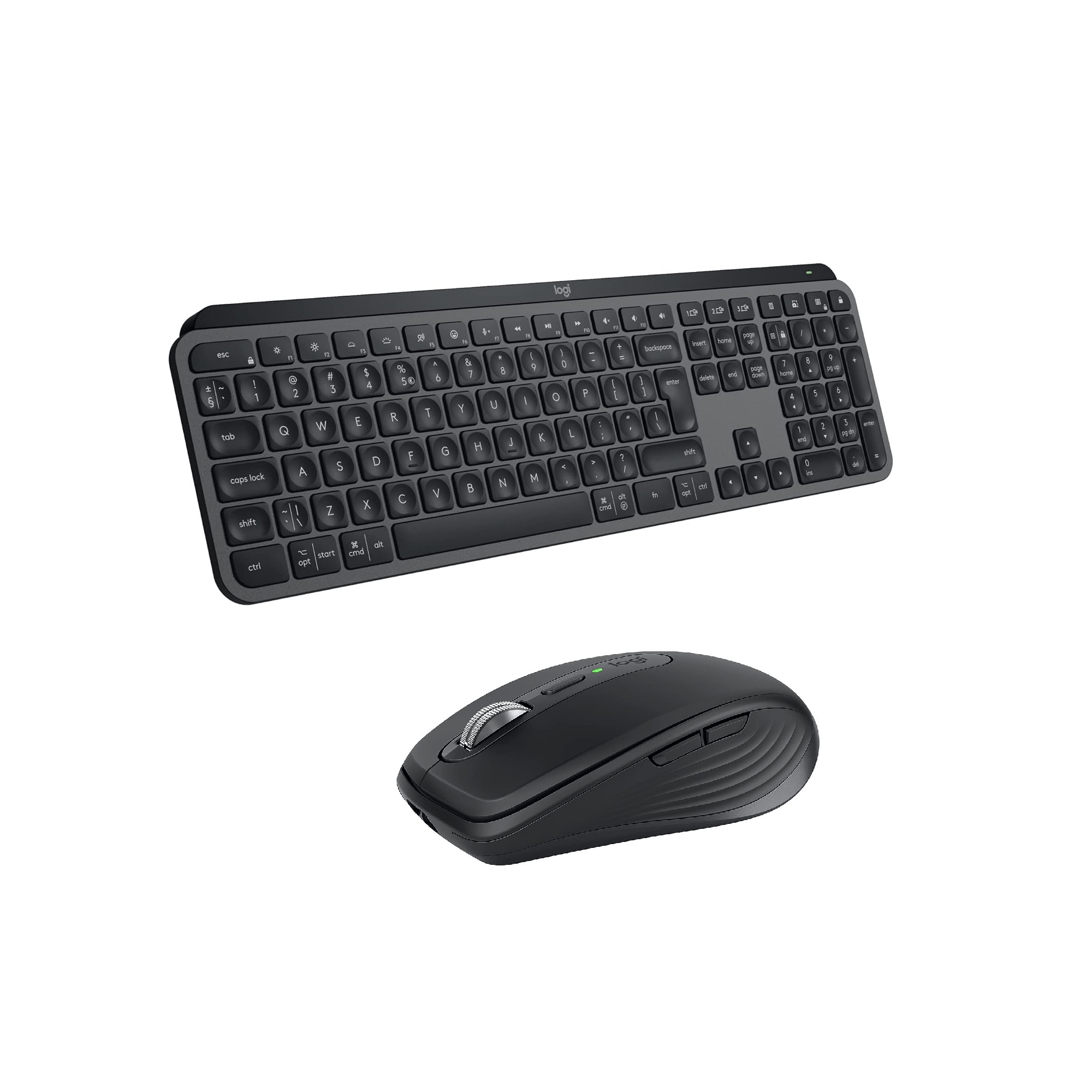 Logitech MX Keys S Wireless Keyboard & MX Anywhere 3s Compact Wireless Performance Mouse Combo - Golchha Computers