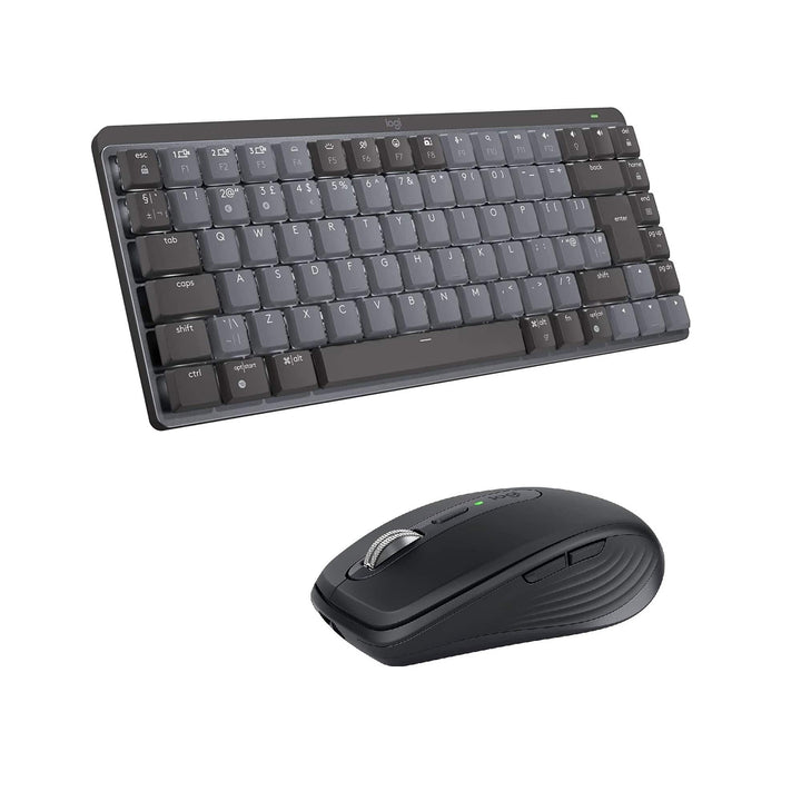 Logitech MX Mechanical Mini Wireless Illuminated Performance Keyboard & MX Anywhere 3s Compact Wireless Performance Mouse Combo - Golchha Computers