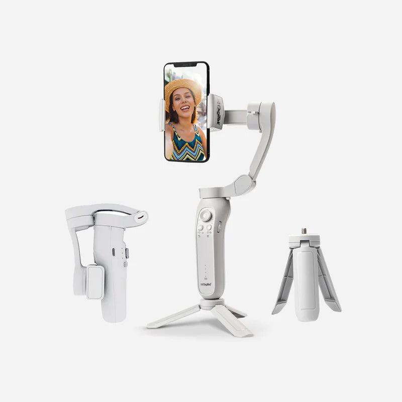 Digitek (DSG 007F) 3 Axis Handheld Steady Gimbal PTZ Camera Mount for All Smart Phones with Face & Object Tracking Motion, Various Time Lapse Features - GOLCHHA COMPUTERS 