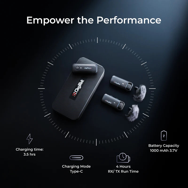 Digitek® (DWM-106) 2-in-1 Wireless Microphone System - GOLCHHA COMPUTERS 