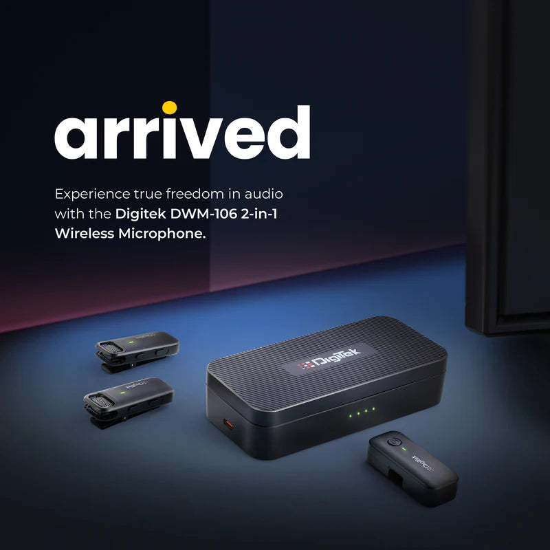Digitek® (DWM-106) 2-in-1 Wireless Microphone System - GOLCHHA COMPUTERS 