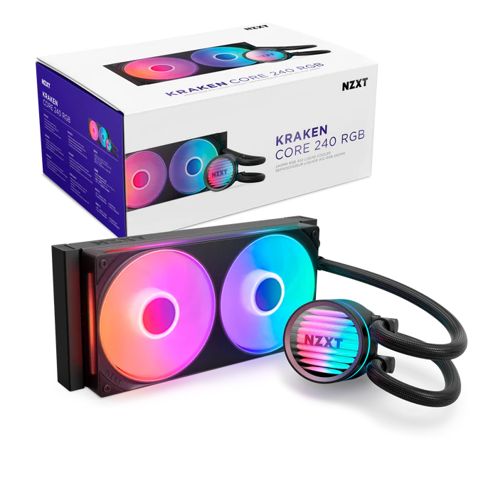 NZXT Kraken Core 240 RGB 240 mm RGB AIO CPU Liquid Cooler