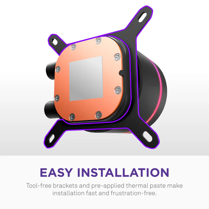 NZXT Kraken Core 240 RGB 240 mm RGB AIO CPU Liquid Cooler