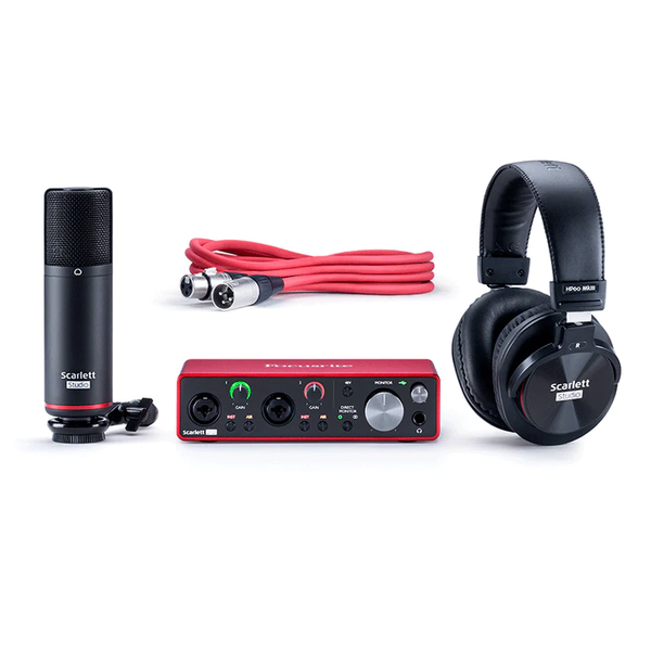 Focusrite Scarlett 2i2 Studio (3rd Gen) USB Audio Interface and Recording Bundle with Pro Tools, First