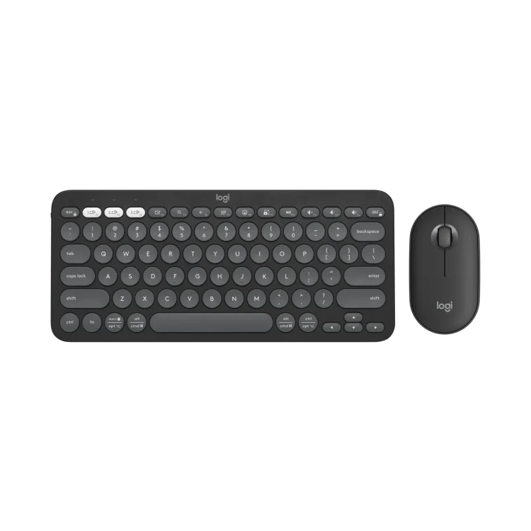 Logitech PEBBLE 2 COMBO Slim, multi-device Bluetooth® keyboard and mouse with customizable keys and button. - Golchha Computers
