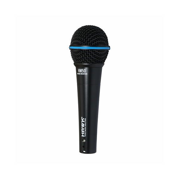 Hawk Proaudio HM 50 Handheld Dynamic Cardioid Wired Mic for Live, Recording, Speech, Karaoke with 6 Meter mic Cable, mic Holder and Pouch
