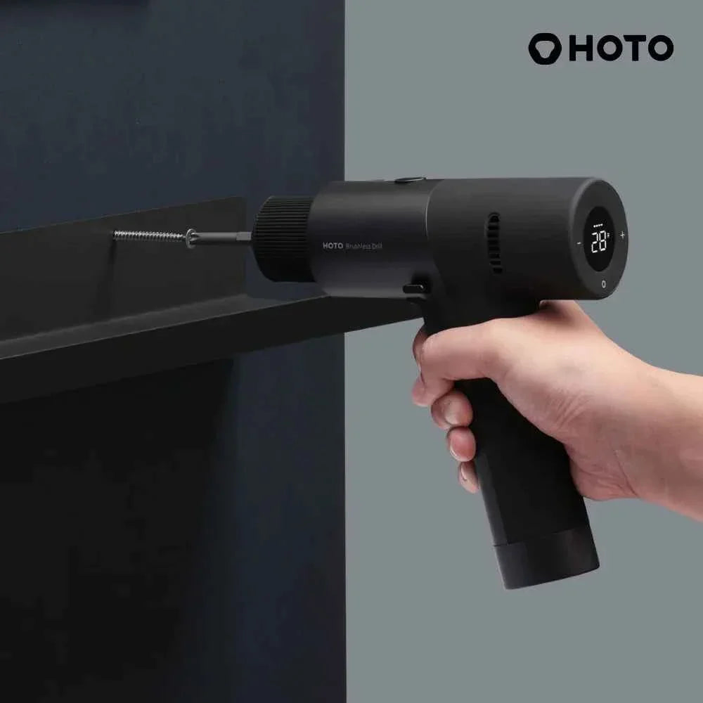 HOTO 12V Brushless Drill Kit Cordless drill and tool kit for home (HTE0020EU) - GOLCHHA COMPUTERS 