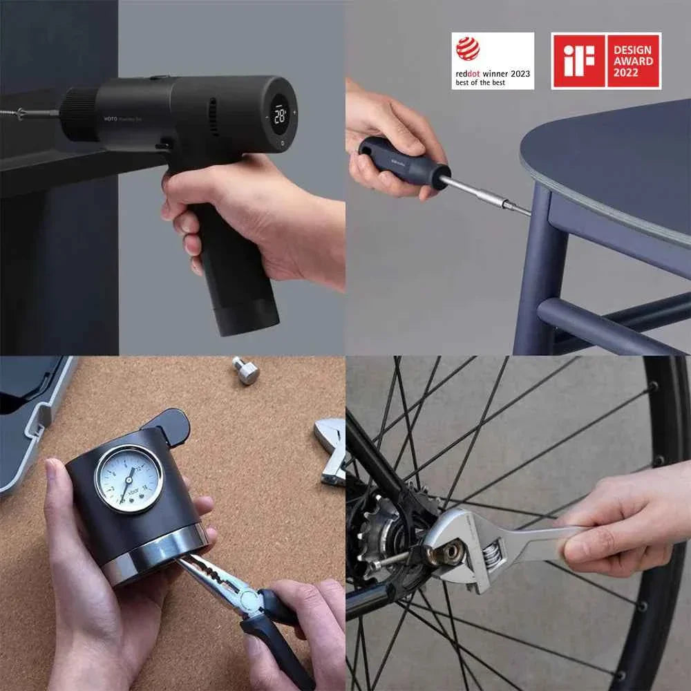 HOTO 12V Brushless Drill Kit Cordless drill and tool kit for home (HTE0020EU) - GOLCHHA COMPUTERS 