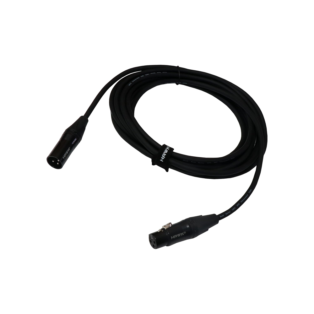 Hawk Proaudio SXFG-033 Gold Series XLR Male to XLR Female With Cable Tie,10 Meters, Balanced Cable - GOLCHHA COMPUTERS 