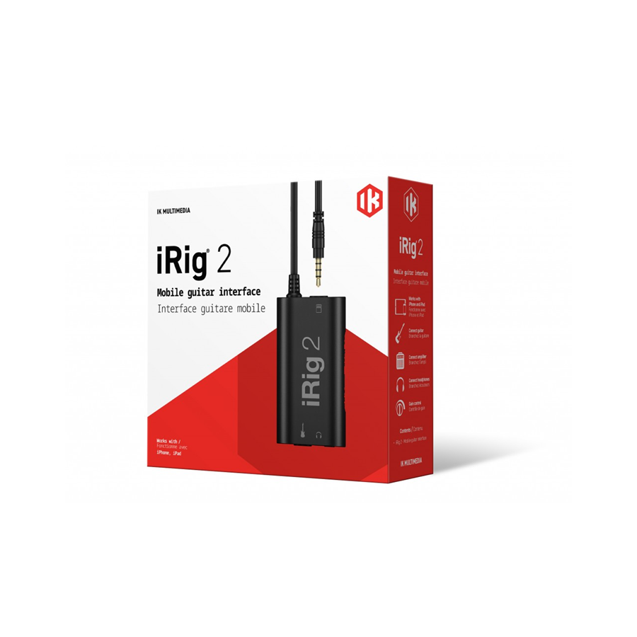 IK Multimedia iRig 2 guitar interface adaptor for iPhone, iPod touch, iPad, Mac and Android