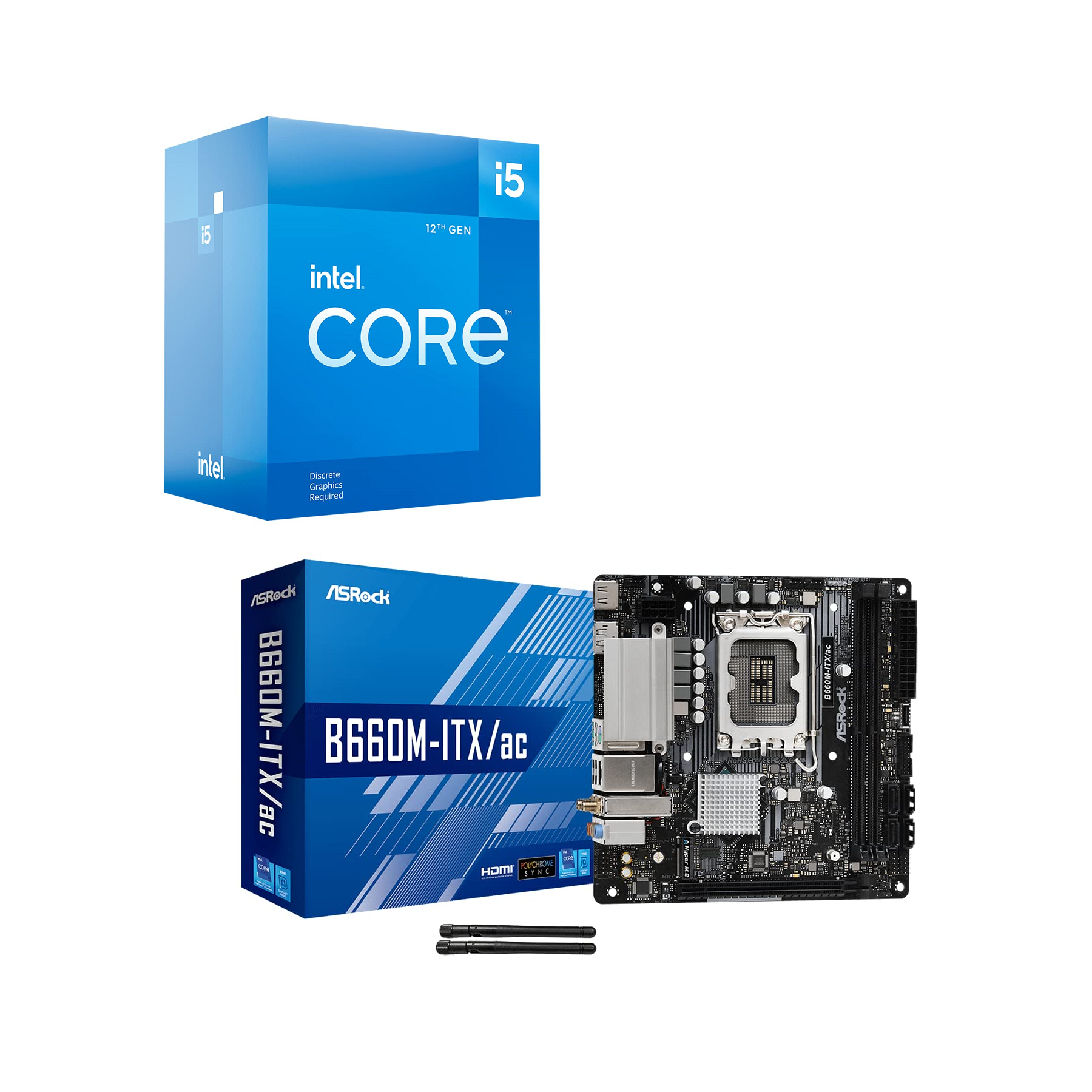 Intel Core i5-12400 Processor &  ASrock B660M-ITX/ac Motherboard Combo