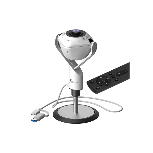 J5create 360° AI-Powered Webcam with Speakerphone